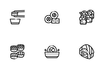 Sushi Roll Asian Dish Icon Pack