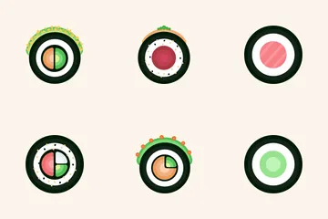 Sushi Rolls Icon Pack