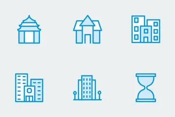 Niedliche Symbole für Immobilien Icon Pack