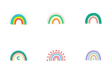 Süßer Regenbogen Symbolpack