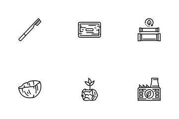 Sustainable Beauty Eco Friendly Icon Pack