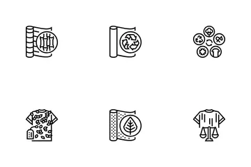 지속 가능한 패션 섬유 에코 아이콘 팩