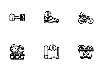 Sustainable Outdoor Fitness Eco Icon Pack