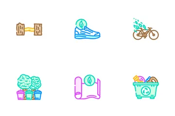Sustainable Outdoor Fitness Eco Icon Pack