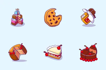 Sweet Dessert Food Icon Pack