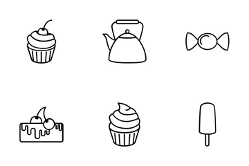 Sweets And Drinks Icon Pack