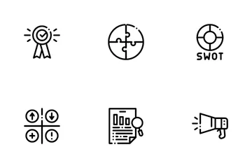 Strategia di analisi SWOT Icon Pack