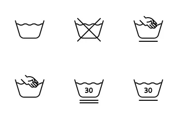 Symbole d'entretien du linge Pack d'Icônes