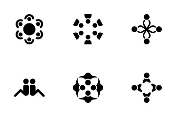 Groupe de personnes et symboles communautaires Pack d'Icônes