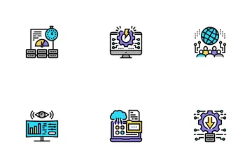 System Work Process Icon Pack