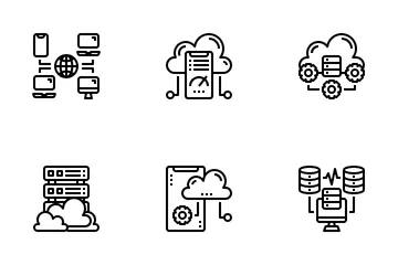 Système cloud Icon Pack