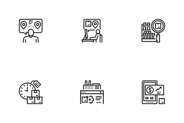 Système de gestion de la chaîne d'approvisionnement Pack d'Icônes