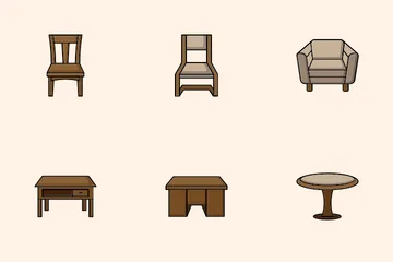 Table And Chair Icon Pack