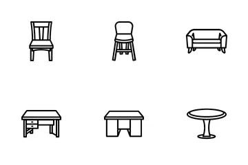 Table And Chairs Icon Pack