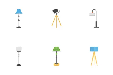 Table de plafond et lampadaires Pack d'Icônes
