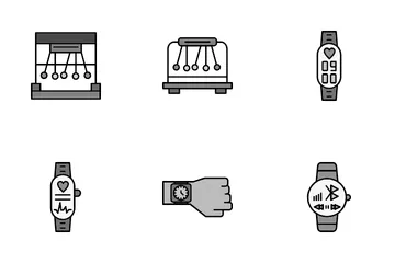 Tachometer und Zeit Symbolpack