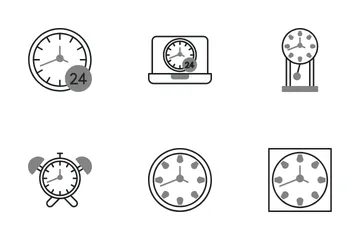 Tachometer und Zeit Symbolpack