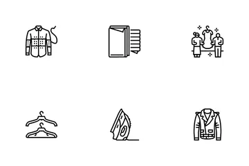 Tailor Worker Sewing Occupation Icon Pack