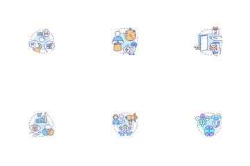 Táticas de marketing psicológico Pacote de Ícones
