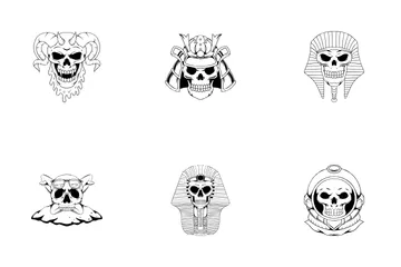 Tatuaje De Calavera Paquete de Iconos