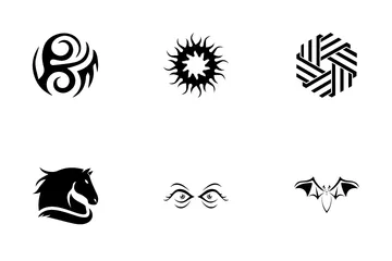 Tatuajes Geométricos Paquete de Iconos