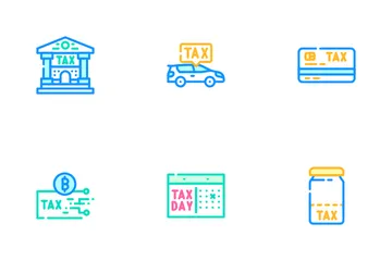 Tax Financial Payment For Income Icon Pack