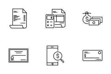 Tax Invoice And Payment Icon Pack