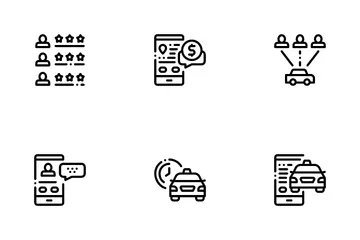 Taxis en ligne Pack d'Icônes