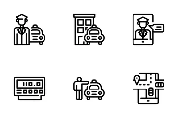Taxi Service Icon Pack