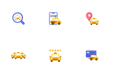 Taxi Service Icon Pack