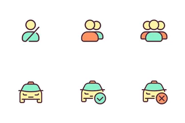 Taxi Service Icon Pack