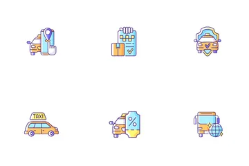 Taxi Service Icon Pack