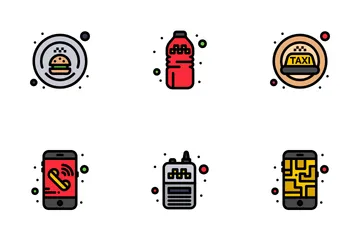 Taxi Service Icon Pack