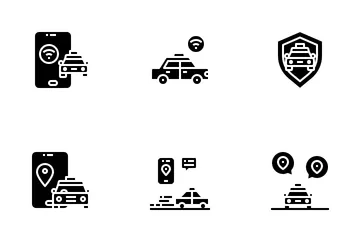 Taxi Service Icon Pack