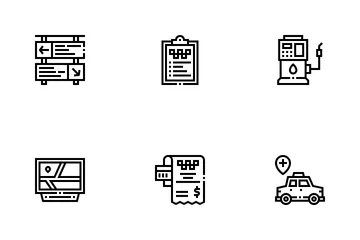 Taxi Service Icon Pack