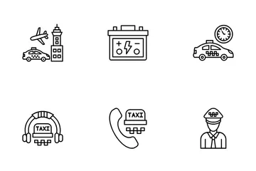 Taxi Service Icon Pack