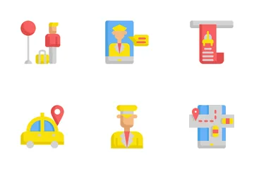 Taxi Service Icon Pack