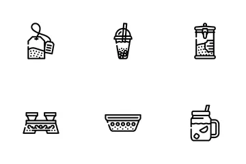 Tea Healthy Drink Icon Pack