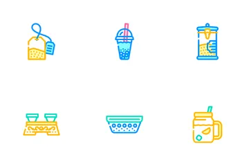 Tea Healthy Drink Icon Pack