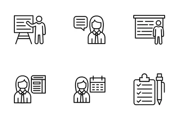 Teacher During An Exam Icon Pack