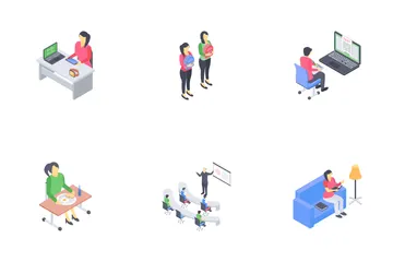 Teacher, Students And School Icon Pack