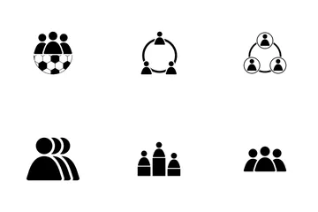 Teamwork Glyph Icon Pack
