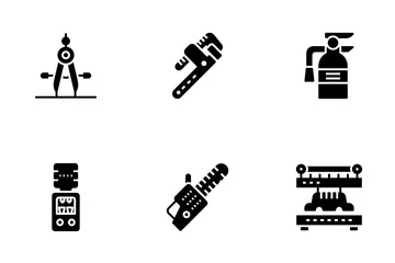Technical Tools And Machines Icon Pack