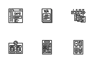 Technical Writer Document Manual Icon Pack