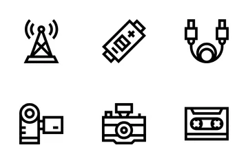 Technologie des médias Pack d'Icônes