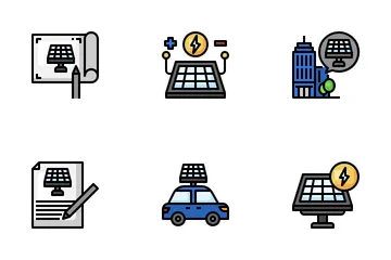 Technologie solaire Pack d'Icônes