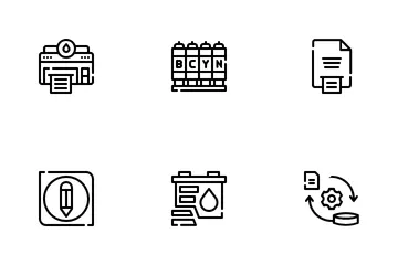 Technology Printing Icon Pack