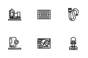 Técnico en Electrónica Industria Paquete de Iconos