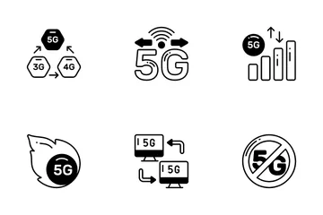 Tecnologia 5G Pacote de Ícones