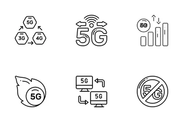 Tecnologia 5G Pacote de Ícones